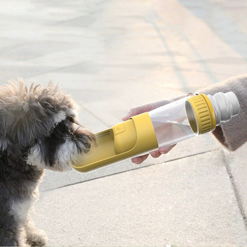 Portable Water Bottle with Bowl for Dog Travel