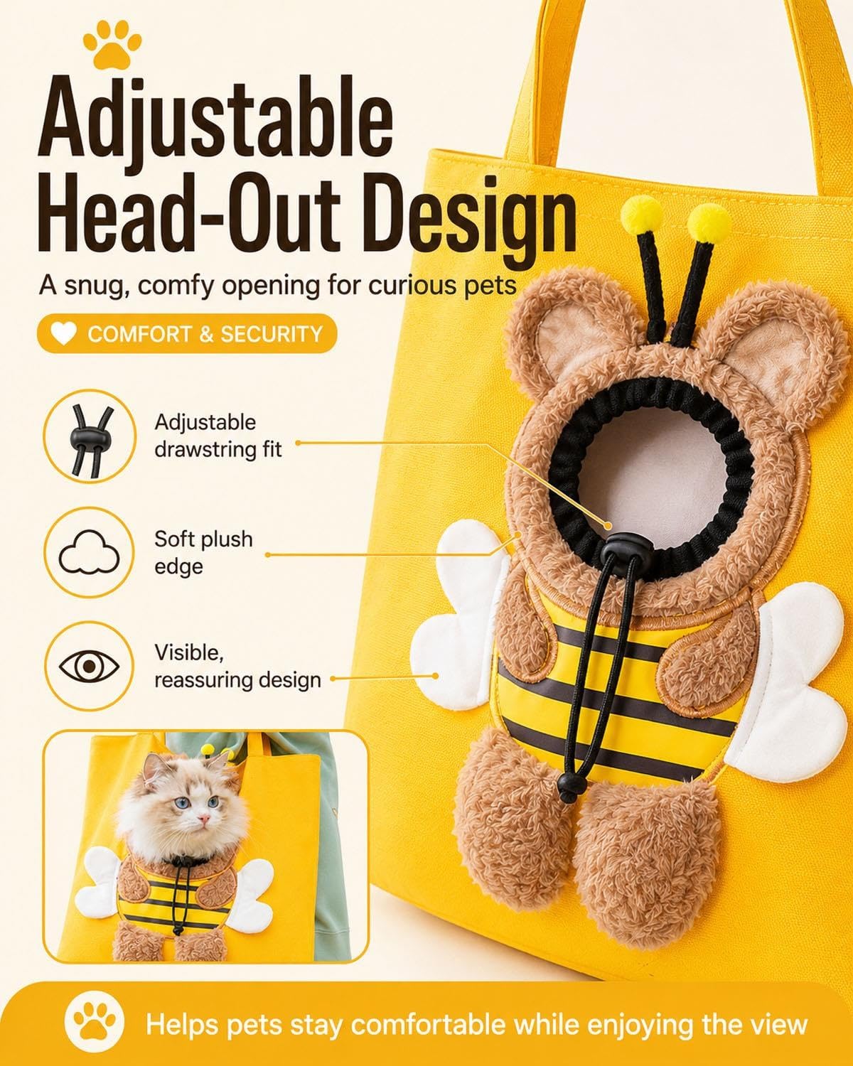 Breathable Canvas Shoulder Carrier in Yellow and Blue