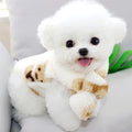 Milk Dog Scarf in Greybrown & Milky White
