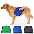 Absorbent Dog Bath Towel in Blue, Grey & Green