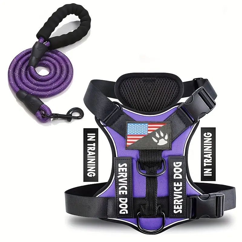 Chest Plate Dog Harness Leash in 7 Colors
