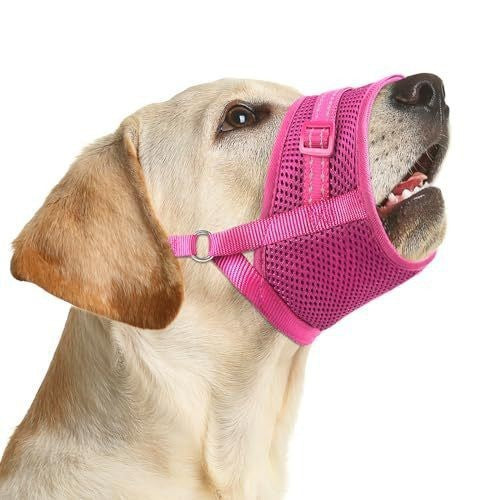 Soft Breathable Mesh Dog Muzzle, Adjustable