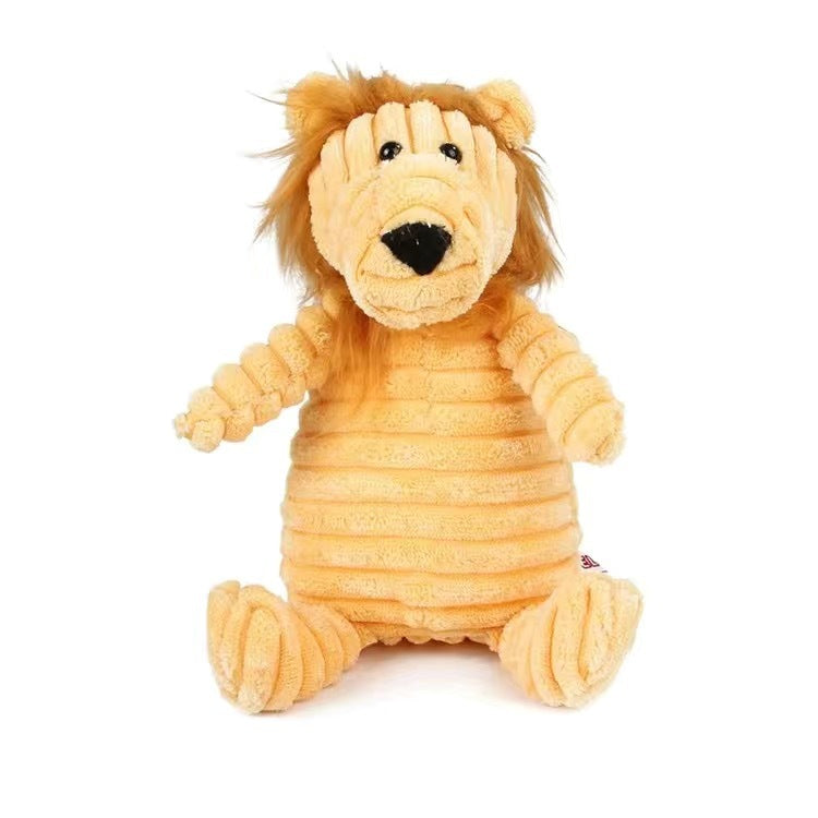 Plush Squeaky Dog Toy with Multiple Animal Designs