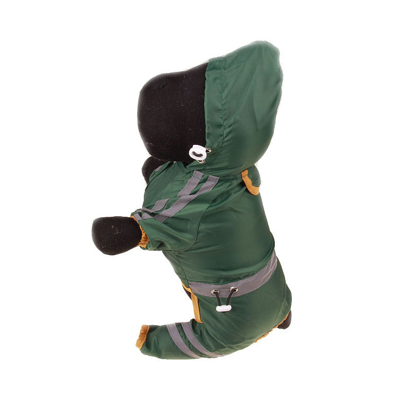 Lightweight Dog Raincoat with Reflective Strips