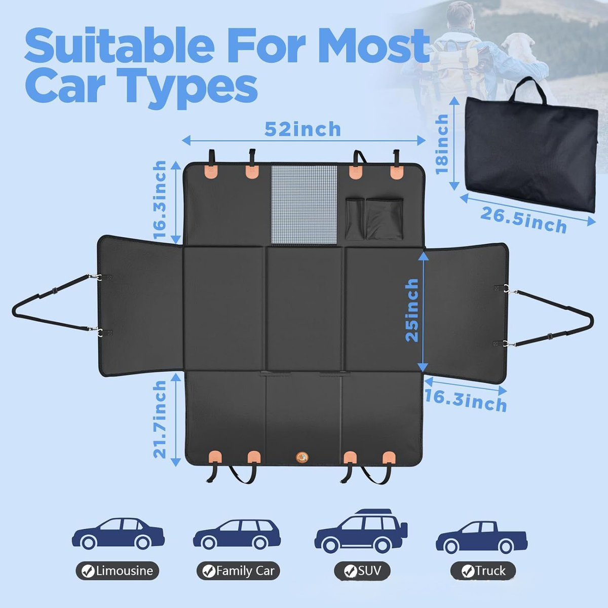 Waterproof Back Seat Dog Car Seat Cover