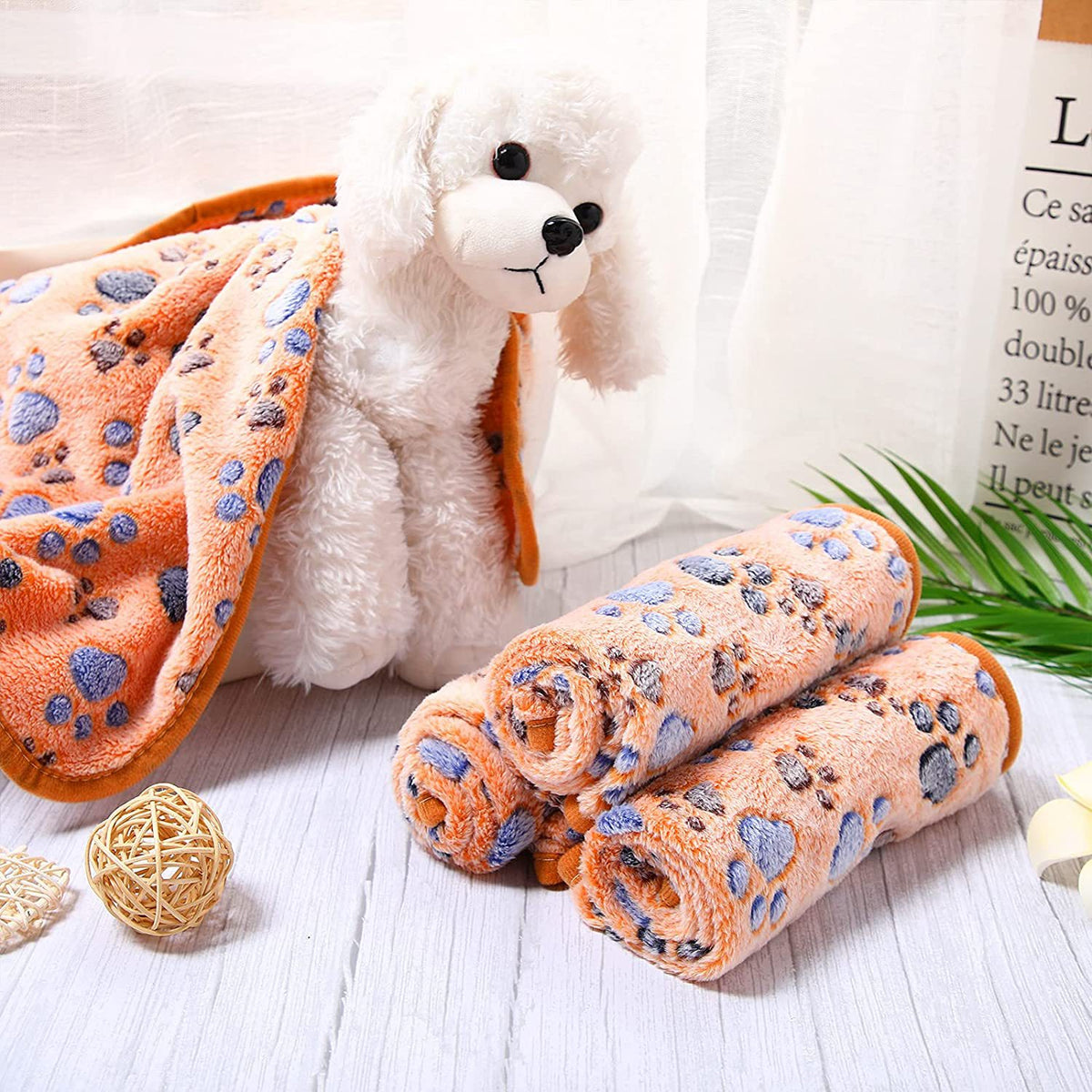 Cozy Coral Fleece Dog Blanket in Multiple Colors