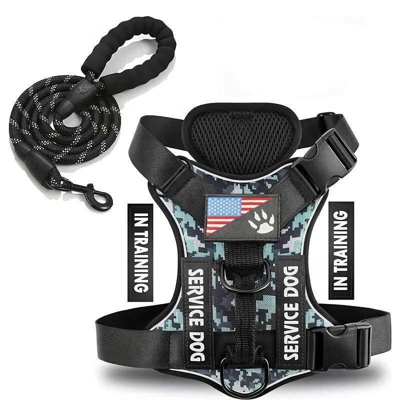 Chest Plate Dog Harness Leash in 7 Colors