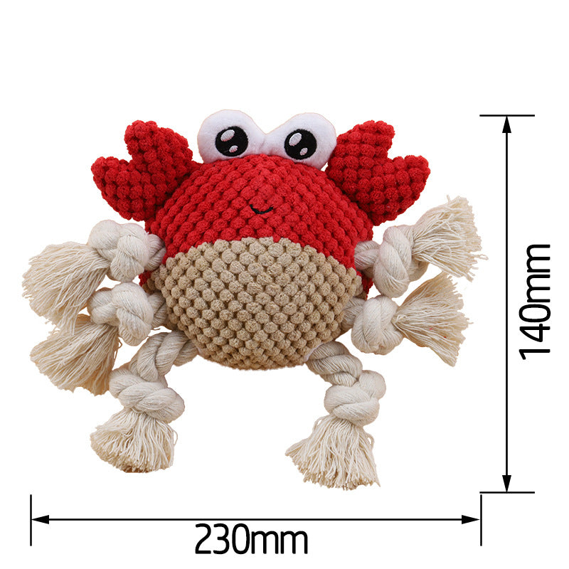 Interactive Rope Tug Toy for Dogs with Plush Ends