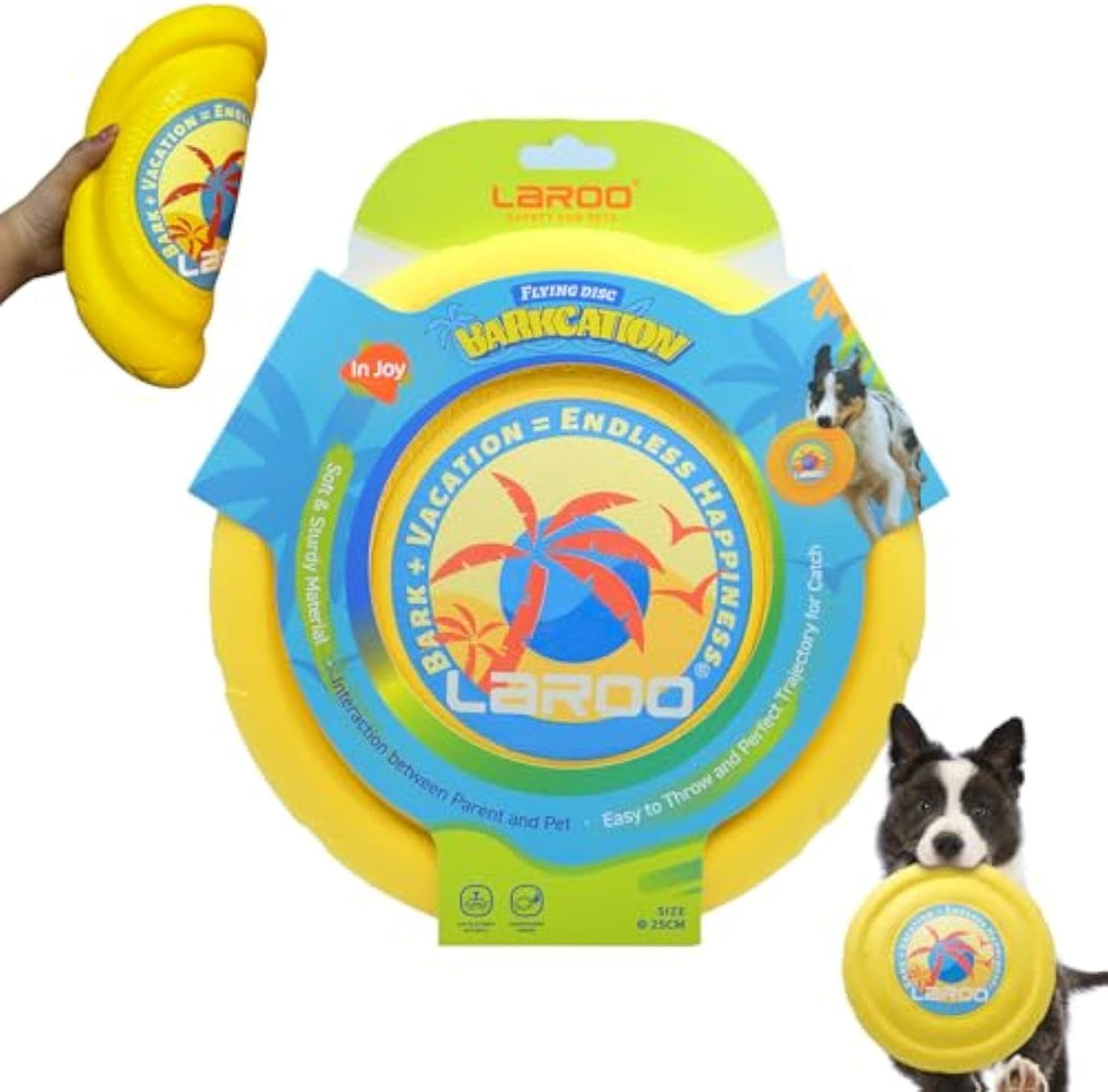 Durable Flying Disc for Dogs in Blue and Yellow
