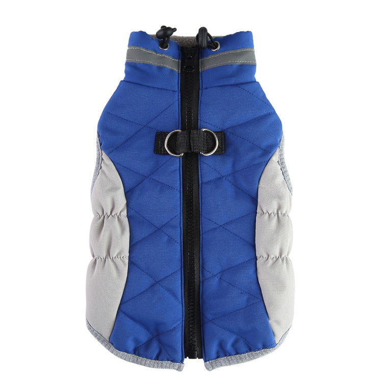 Dog Winter Coat with Breast Collar and Leash