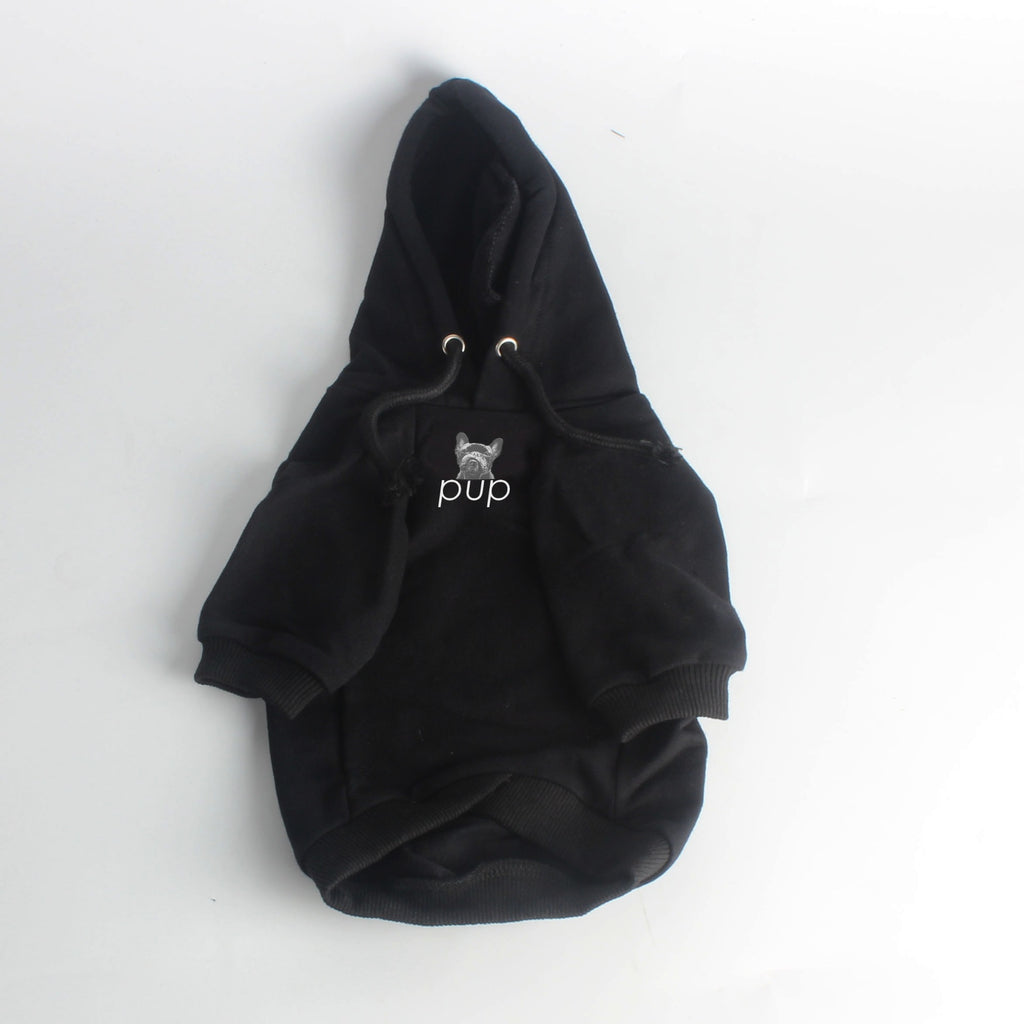 Cotton Dog Hoodie in Black, White, Red, Pink