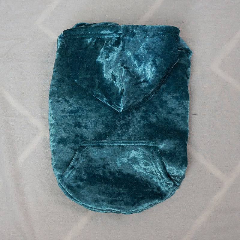 Cozy Fleece Hoodie for Dogs in Blue and Grey