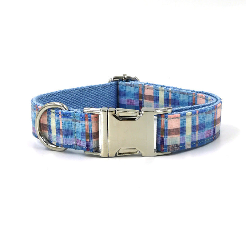 Plaid Bow Tie Collar Set for Dogs