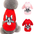 Cozy Dog Sweater in Red and Pink