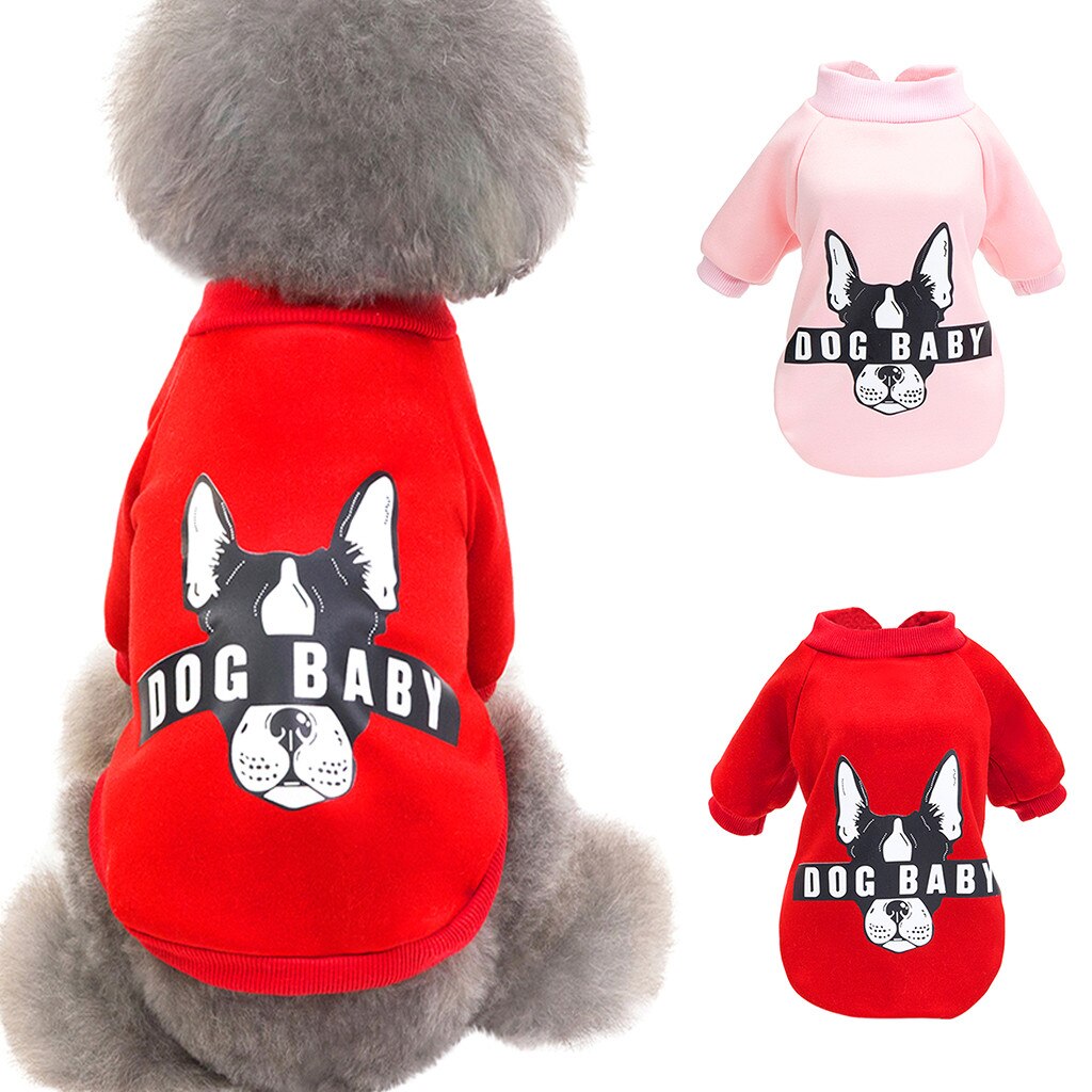 Cozy Dog Sweater in Red and Pink