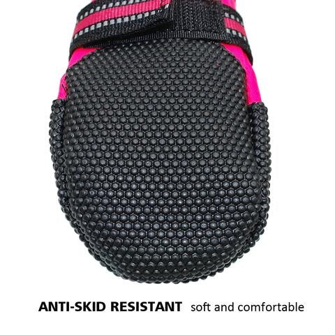 Waterproof Boots for Large and Medium Dogs in Rose Red and Blue