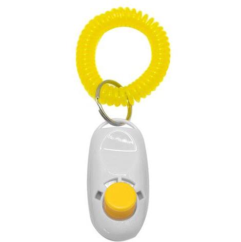 Dog Clicker Training Tool with Keyring and Wrist Strap