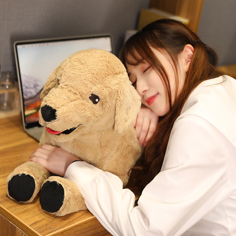 Soft Yellow Plush Dog Toy