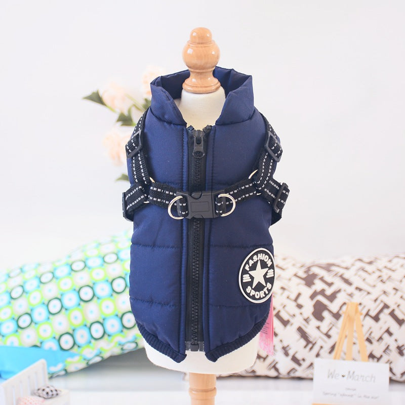 Winter Warm Hooded Dog Coat Jacket For Small Dogs