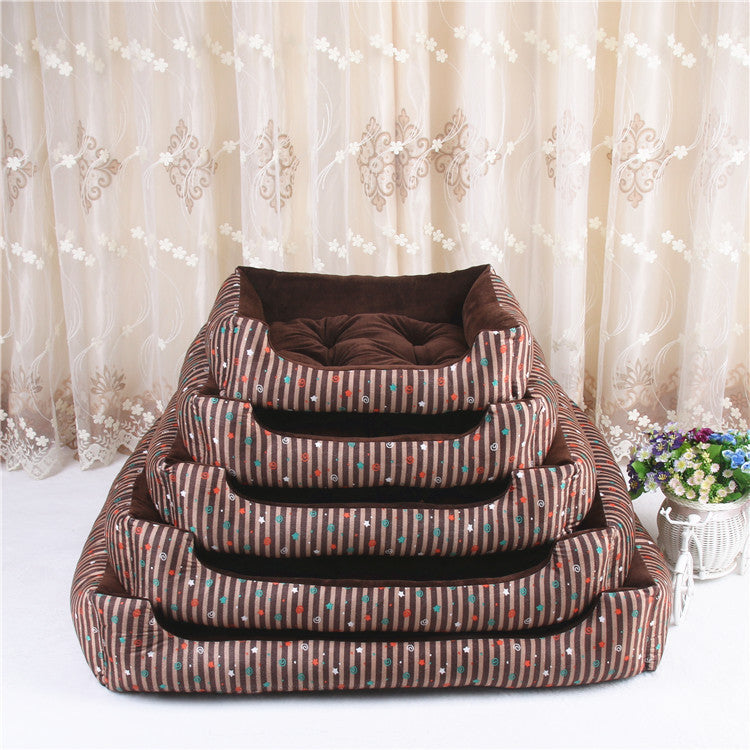 Striped and Star Pattern Dog Bed Mattress