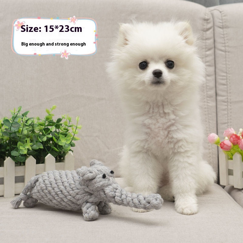 Rope Chew Toy With Knotted Animal Shapes