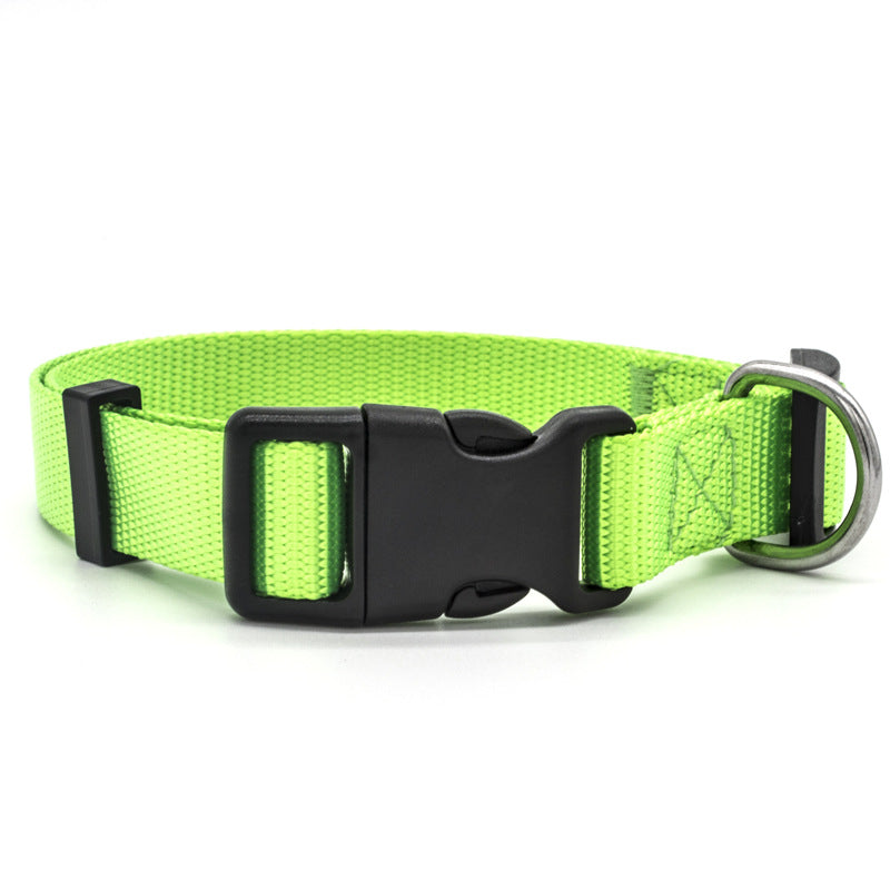 Adjustable Nylon Dog Collar in 9 Colours