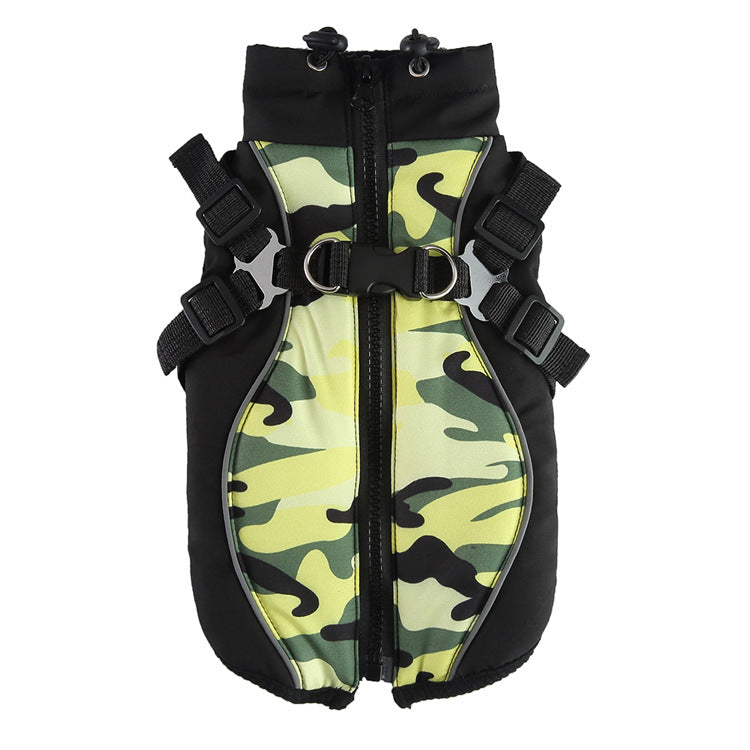 Dog Winter Coat with Breast Collar and Leash