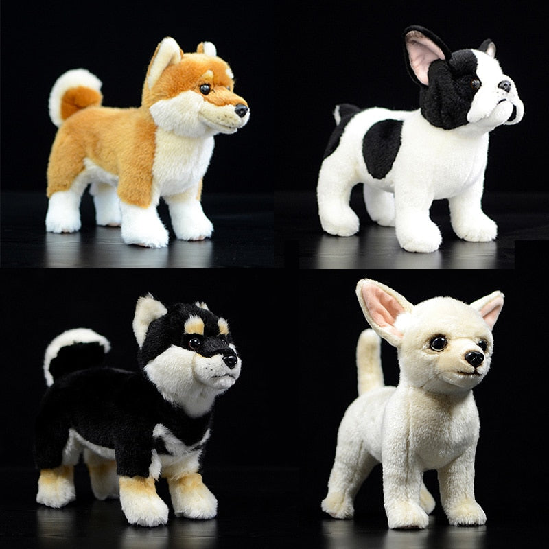 Soft Plush Dog Toy in Multiple Colors