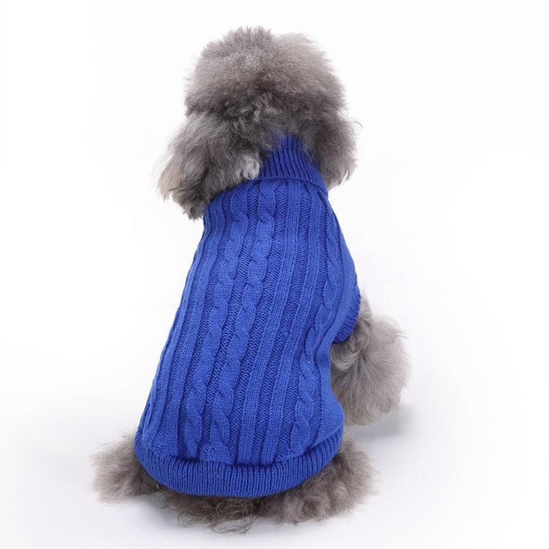 Colorful Knit Pullover Dog Sweater