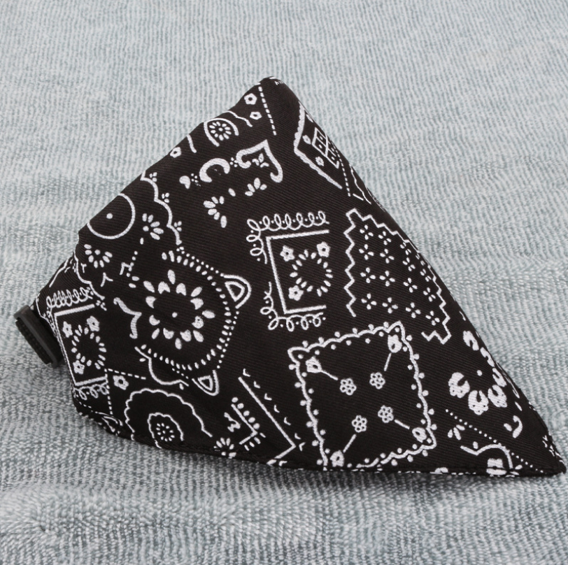 Neck Scarf Bandana Collar for Dogs in Black, Blue & Red