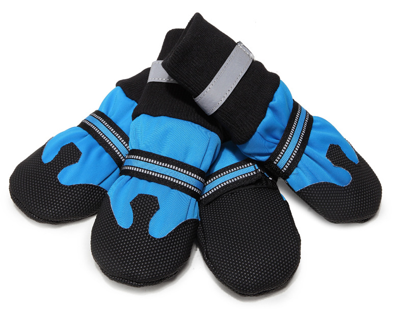 Waterproof Boots for Large and Medium Dogs in Rose Red and Blue