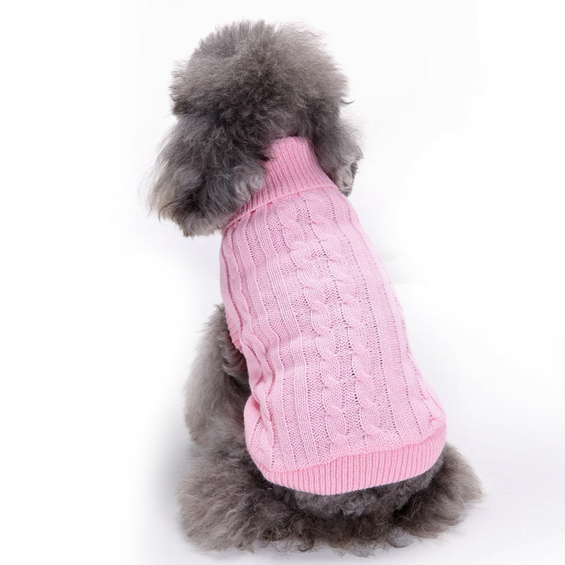 Colorful Knit Pullover Dog Sweater