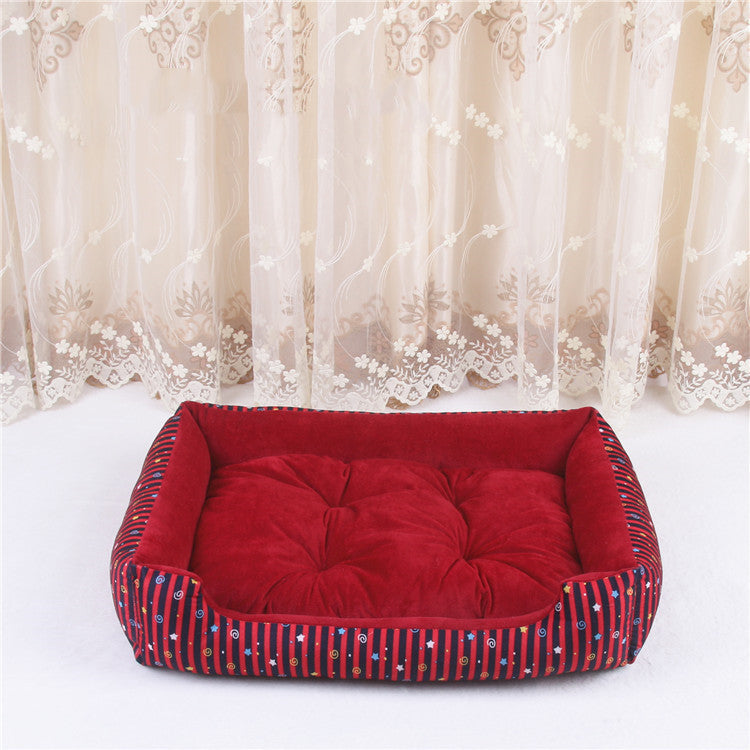 Striped and Star Pattern Dog Bed Mattress