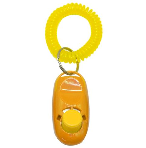Dog Clicker Training Tool with Keyring and Wrist Strap
