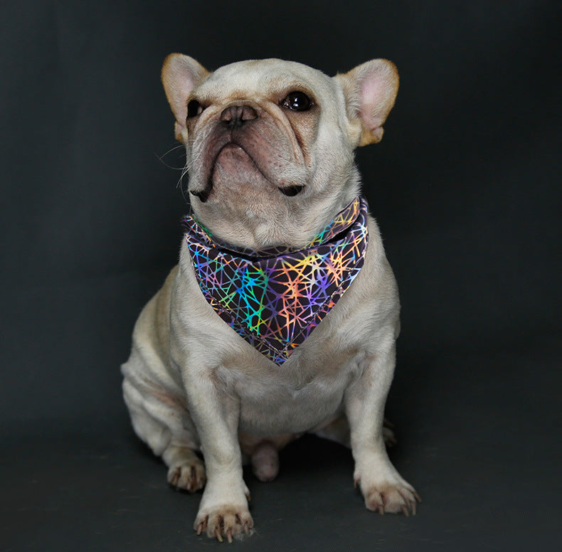 Reflective Dog Bandana in Grey, Sizes S to L