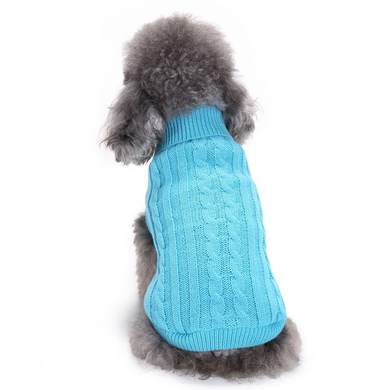 Colorful Knit Pullover Dog Sweater