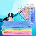 Deerskin Microfiber Dog Towel in Navy, Green, Pink and Yellow