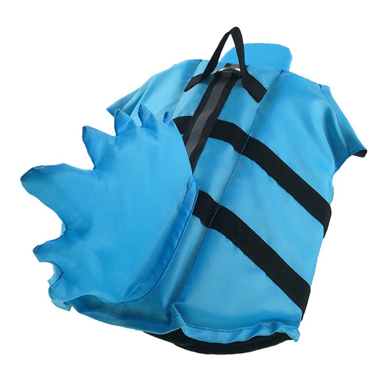 Dragon Tail Dog Swim Vest in Blue and Yellow