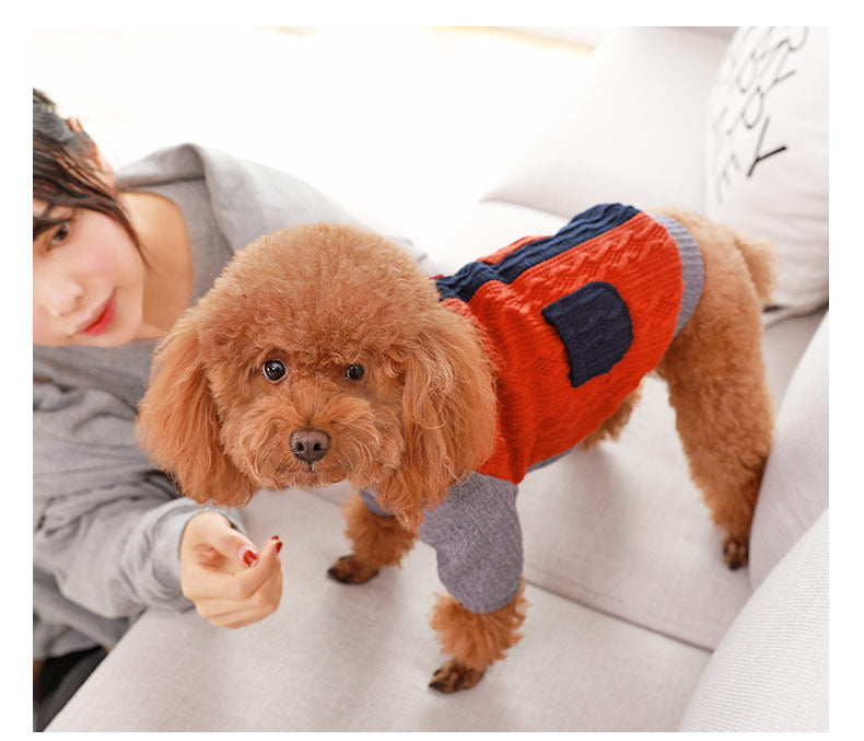 Blue and Green Dog Sweater for Small and Large Dogs