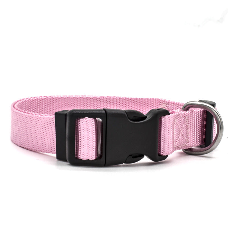 Adjustable Nylon Dog Collar in 9 Colours