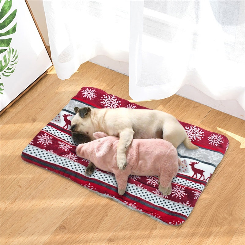 Leopard and Deer Patterned Dog Blanket Mat