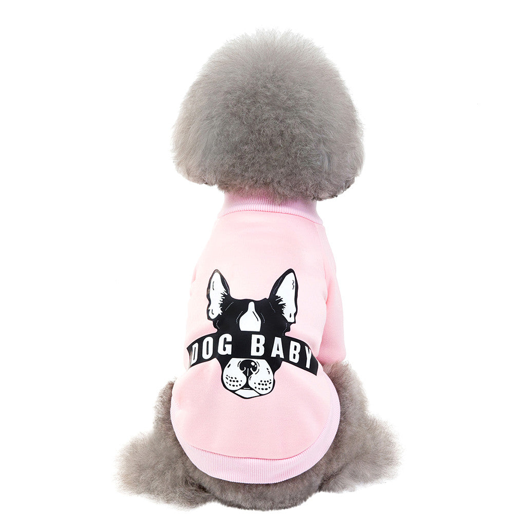 Cozy Dog Sweater in Red and Pink