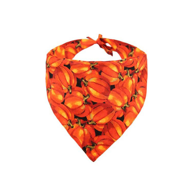 Halloween Pumpkin Dog Bandana Triangle Scarf