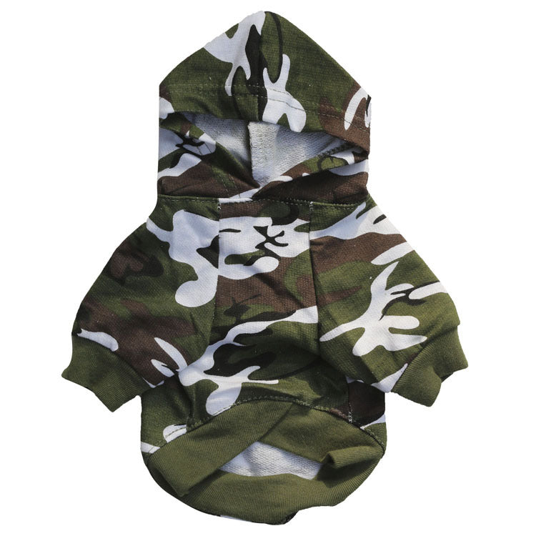 Cotton Camouflage Hooded Sweater for Dogs