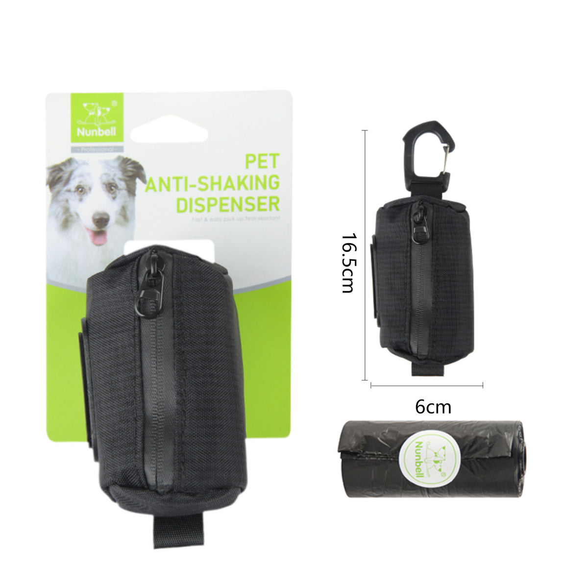 Poop Bag Holder Dispenser in Black, Blue and Orange