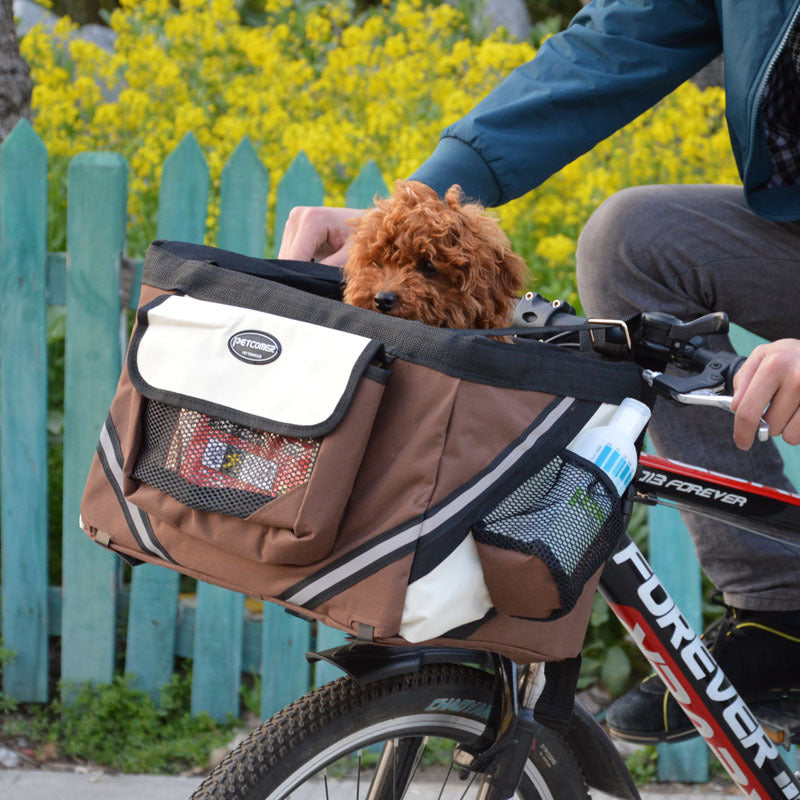 Front Basket Dog Bicycle Carrier in Multiple Colors