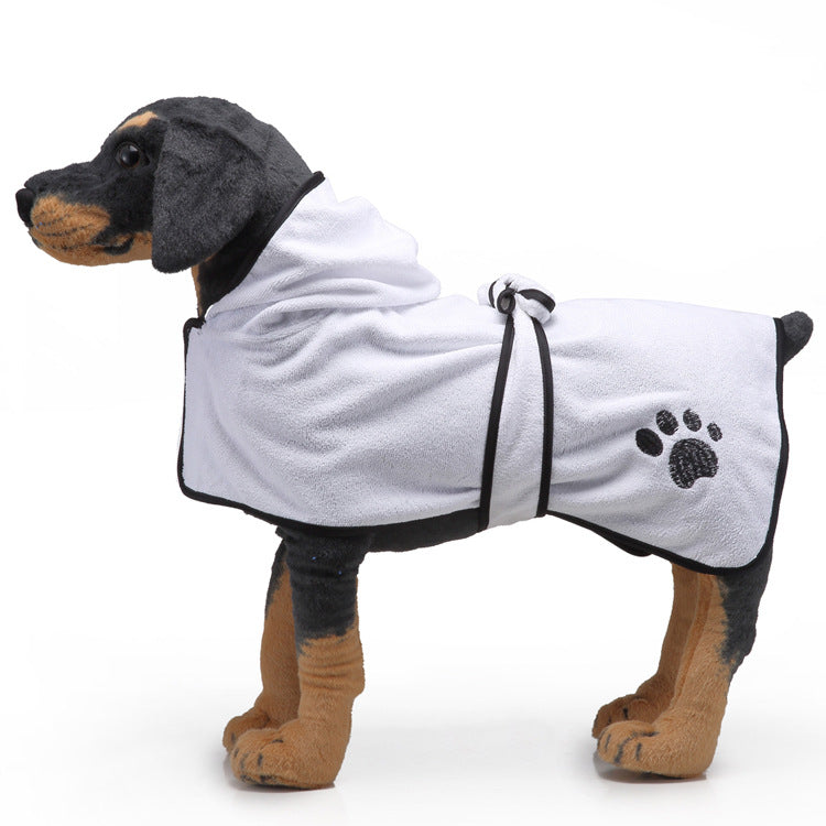 Strong Absorbent Dog Towel in Blue, Grey, Red and White