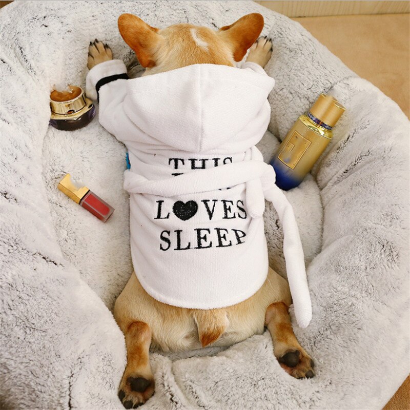 Cozy Dog Bathrobe and Pajamas Set