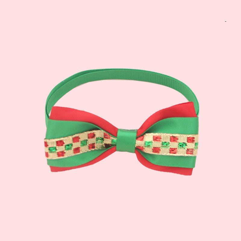 Holiday Adjustable Dog Collar with Bow Tie