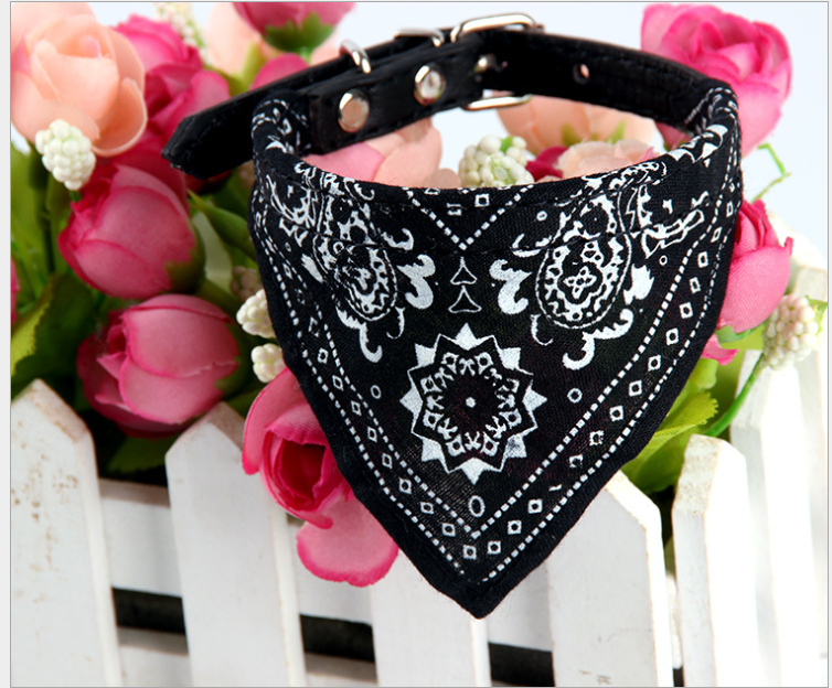 Triangle Dog Scarf in Rose and Blue